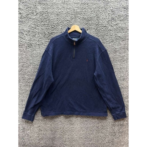 Polo Ralph Lauren Other - Polo Ralph Lauren Estate-Rib Quarter Zip Pullover Sweater Navy Blue Mens Size XL